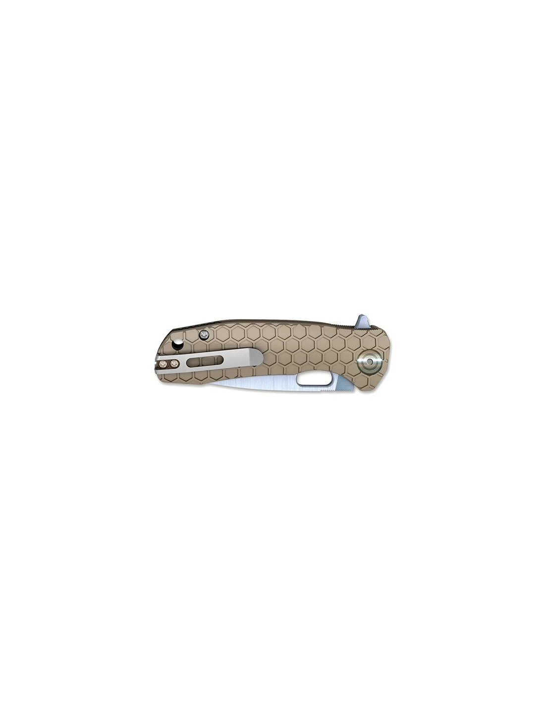 Couteau Pliant Honey Badger Flipper D2 Small Tan 2 Couteau Pliant Honey Badger Flipper D2 Small Tan – Image 2