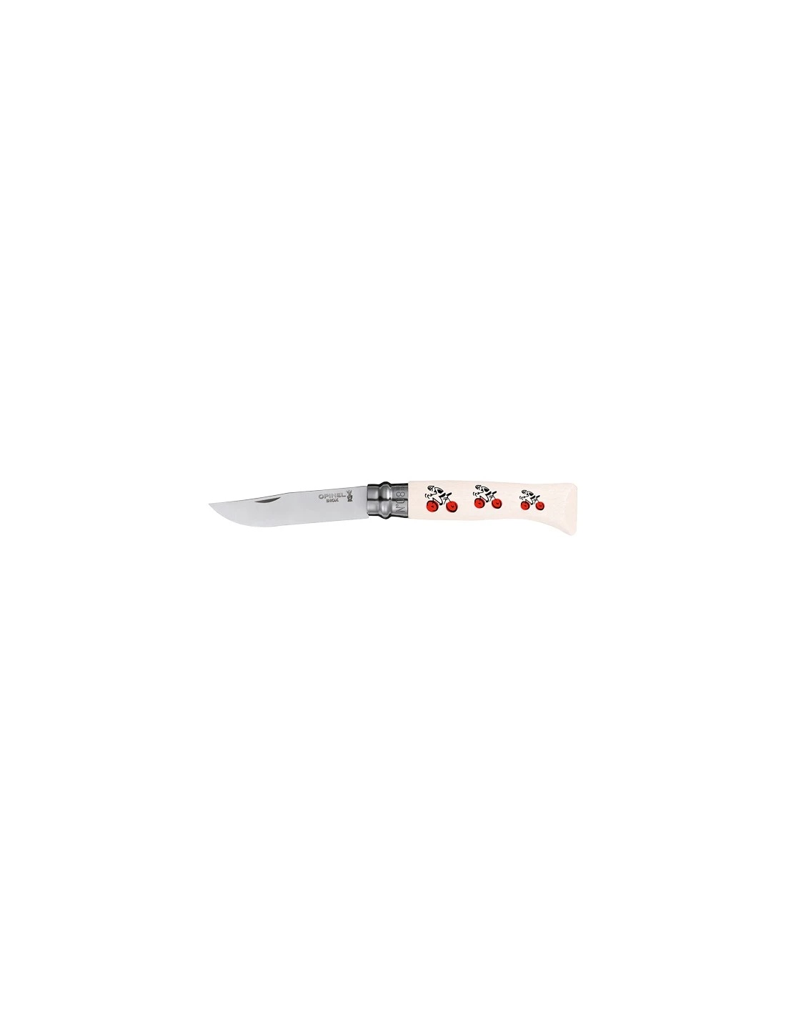 Couteau Pliant Opinel Tour De France Inox N°08 Blanc 1 Couteau Pliant Opinel Tour De France Inox N°08 Blanc