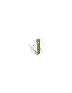 Couteau Suisse Swiza D05, Olive, Impression Cerf